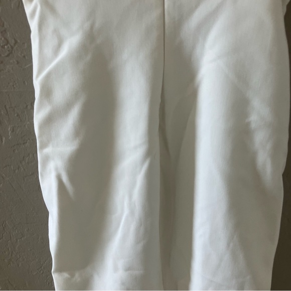 Likely Kelaya Bodycon Cocktail Dress Cream Ruffle Tulip Front Sleeveless Size 8 - Picture 7 of 13